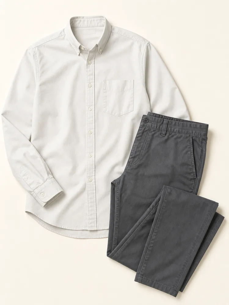 The weekday: Oxford shirt, Chinos